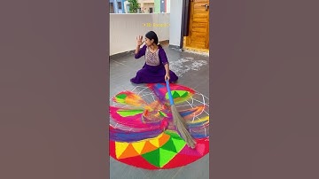 3D rangoli✨❤️ #rangoli #muggu #relatable #trending #viralshorts #shortsfeed #vidyarockzz