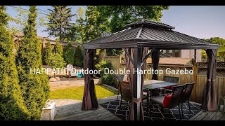 How To Assemble Happatio Outdoor Hardtop  Gazebo