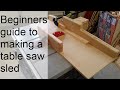 A beginner can build a table saw sled - How to