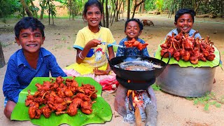 Chicken Lollipop Recipe | Yummy Chicken Lollipop Cooking and Eating | Village Fun Cooking