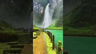 Beautiful #waterfall #nature beauty #status  #shortvideo