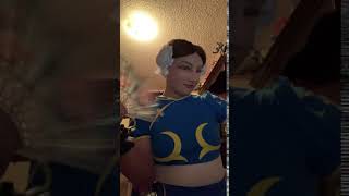 Chun Li cosplay with May Roanyer silicone mask.