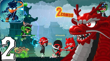Ninja Dash Run| World 2 Ryujin roofs Level 1-8| Android Gameplay Walkthrough Part-2|