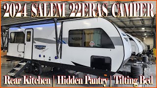 NEW RV Tour! 2024 SALEM 22ERAS Rear Kitchen Travel Trailer By Forestriver RVs at Couchs RV Nation