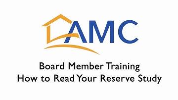 How to Read Your Reserve Study - HOA Board Member Training | An AMC Webinar