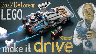 RC motor Moc: LEGO Back to the Future 2022 DeLorean 10300  - LEGO hub vs Buwizz + LED Light kit screenshot 3