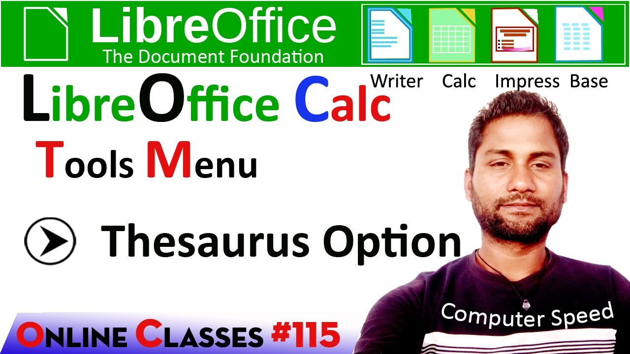 Thesaurus Thesaurus in Calc libroffice calc calc in hindi what