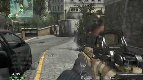 MW3 Dropping a crate on an enemy. (final kill)