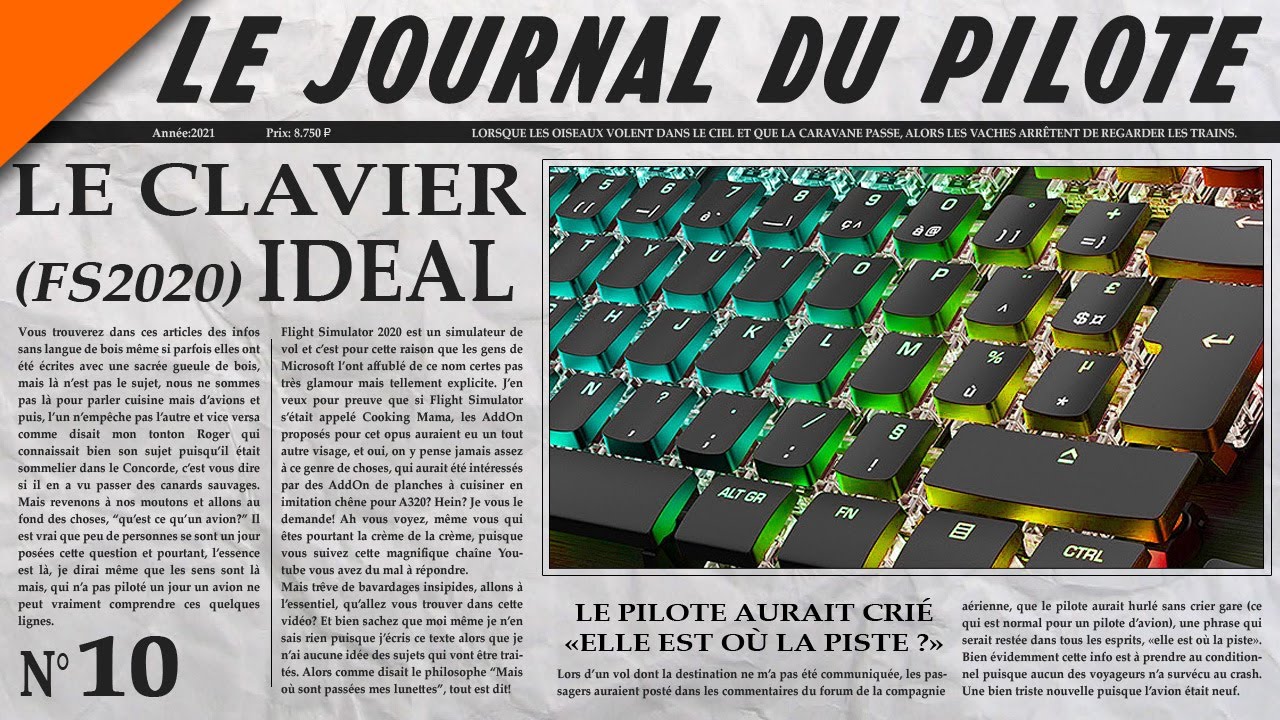 Flight Simulator 2020 ○ Le clavier idéal pour FS2020 PC. - YouTube