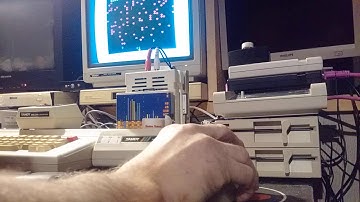 Playing colorpede3 on my coco3 with a Tandy mouse