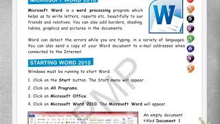 CLASS IV WORD PROCESSOR PART 2 EXPLANATION