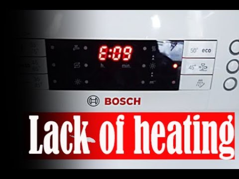 bosch dishwasher fault code e09