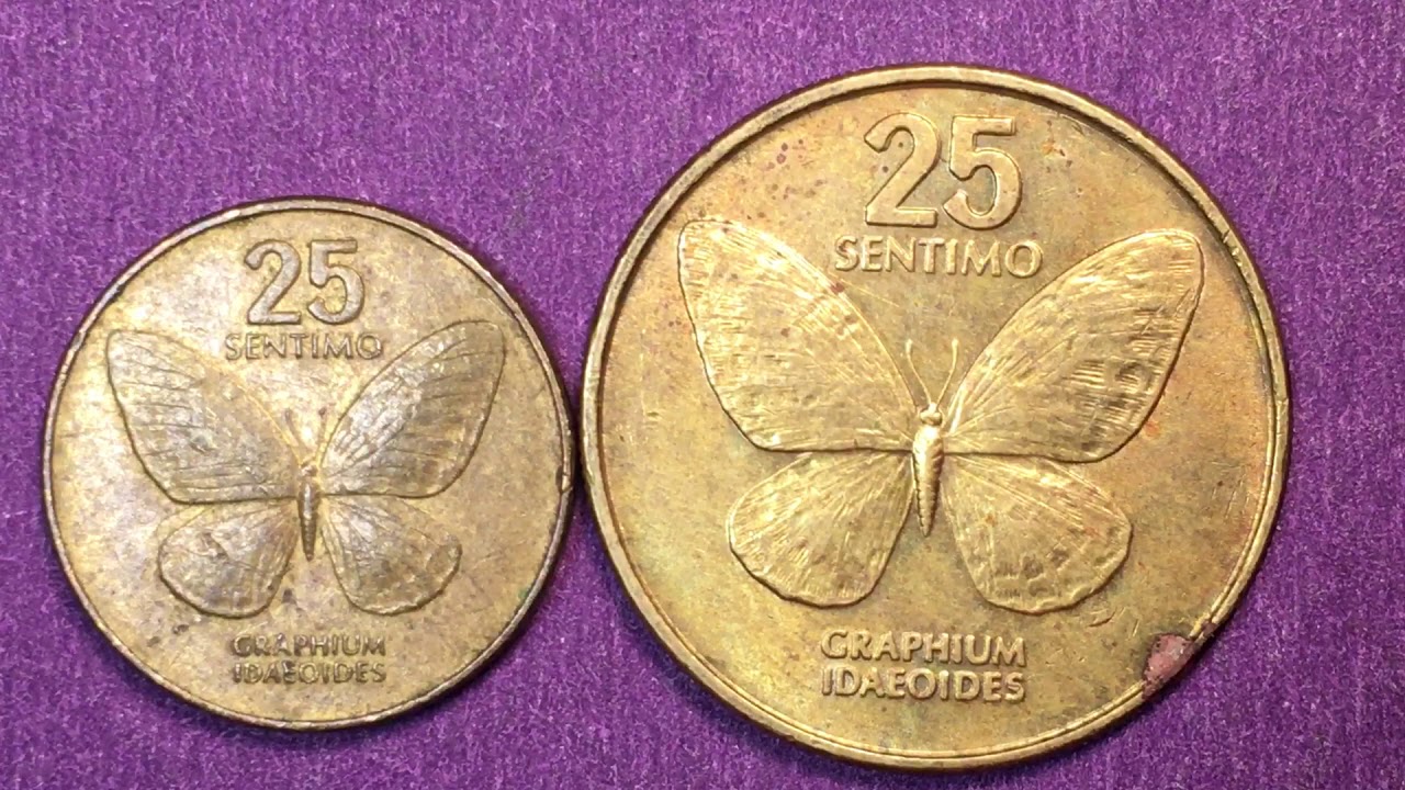 Philippines 25 Sentimo Coins Large 1983 Juan Luna Butterfly Small 10k-25-sentimo-coin-halaga-value-ng-coins-alamin-kabarya-youtube