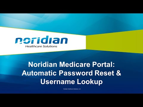 Noridian Medicare Portal: Automatic Password Reset and Username Lookup