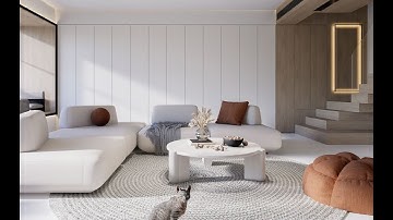 CGsorealCom Living room walkthrough D5 Render