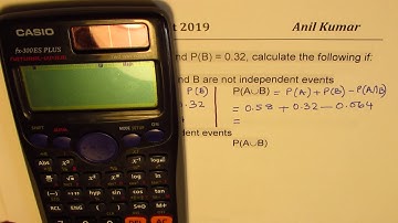 Dependent Independent and Conditional Probability with Union and Intersection