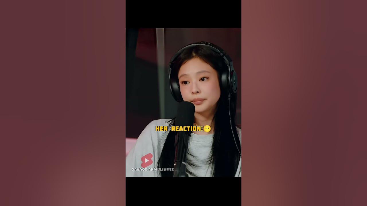 Jennie's reaction when he said BTS ☠️😶 #bts #blackpink #jennie #shorts