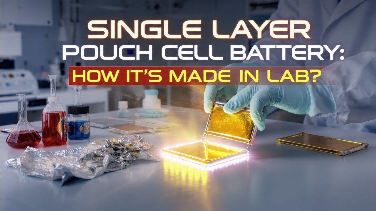 Building a Single-Layer Pouch Cell Battery LIVE in the Lab! - YouTube
