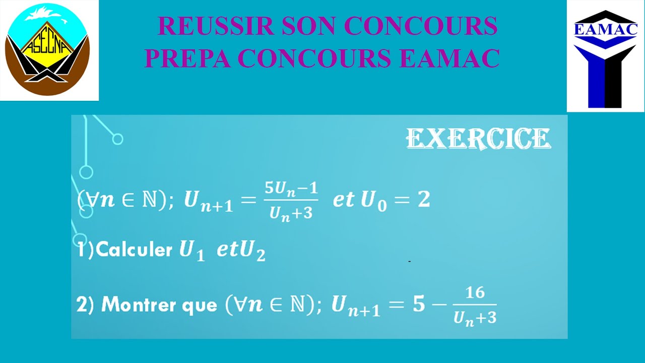 SUITE NUMERIQUE (EXERCICE CLASSIQUE SUR LES SUITES)