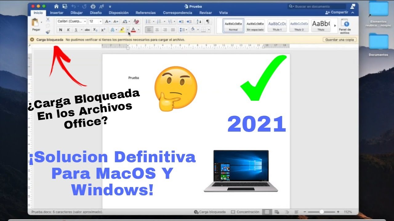 Como solucionar la carga bloqueada de archivos office en OneDrive para  macOS y Windows - YouTube