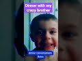 dinner with my crazy brother #subscribe #youtubekids #shorts ##fyptiktok #kidsvideo #jaydaandbobo