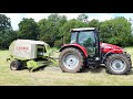 Baling and wrapping silage.