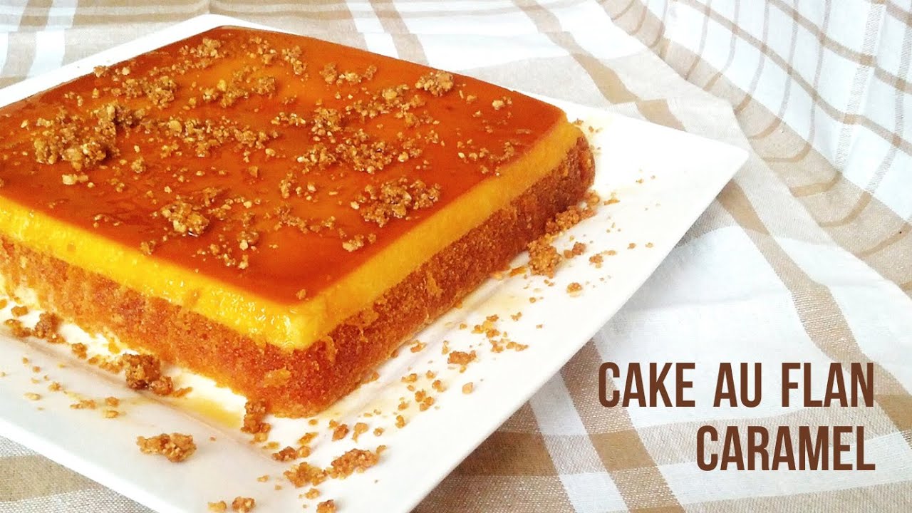 Cake Au Flan Caramel Recette Facile En 1 Min Youtube