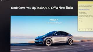 TESLA $2500 OFF your order, referral code