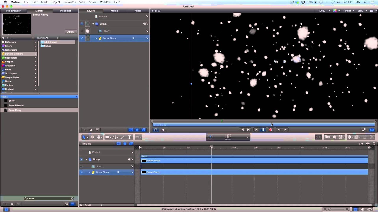 free snow effect final cut pro