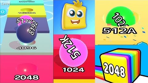 MAX LEVELS- Ball Run 2048 vs Ball Run Infinity vs Happy Cube 2048 gameplay walkthrough #ballgamezone