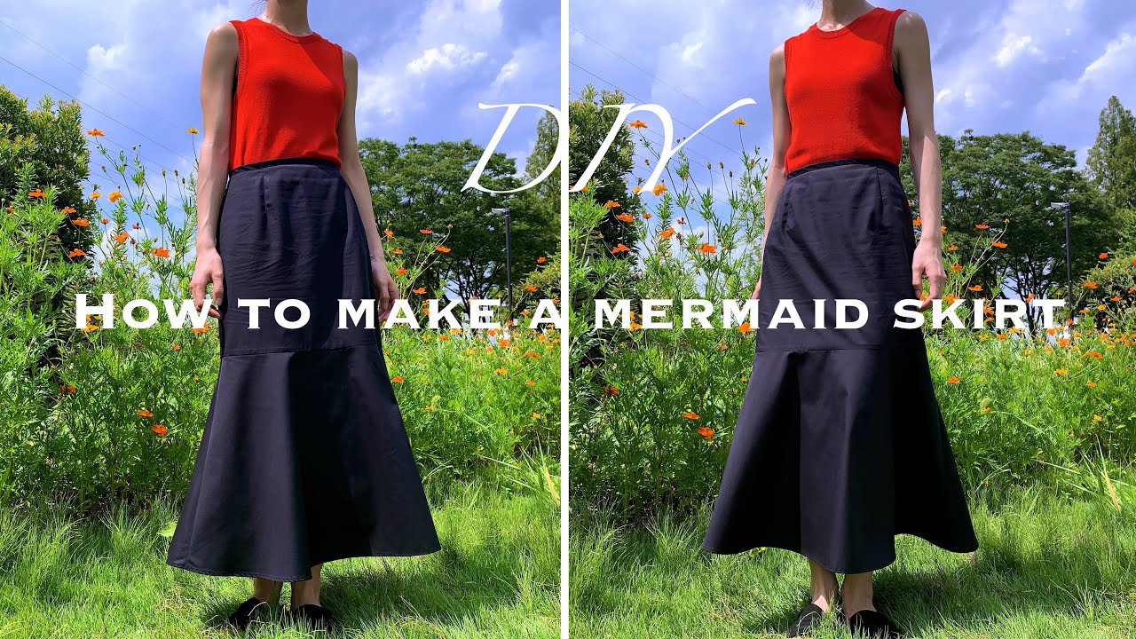 型紙付き マーメイドスカートの作り方 How To Make A Mermaid Skirt Youtube