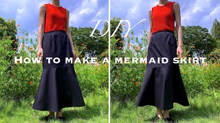【型紙付き】マーメイドスカートの作り方/How to make a mermaid skirt