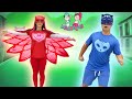 MALOUCOS FINGE BRINCAR DE SER OS PJ MASKS ( Super Herói ) Desenho Animado