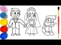 Draw Nobita and Shizuka Wedding | Vẽ Và tô Màu Đám Cưới Nobita và Shizuka | Pernikahan Mewarnai