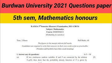 DSE21,22,23, Questions paper (Burdwan University,2021,5th sem)