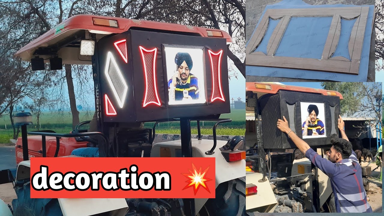 music system decoration done ✔️ 👌    swaraj 855 MODIFIED tractor 