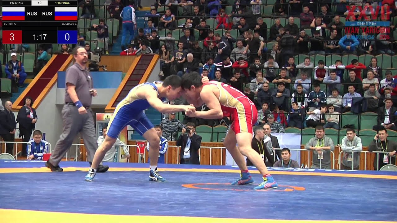 57 kg Aryiaan Tyutrin (RUS) - Zarigto Buldaev (RUS) (Ivan Yarygin 2016) 1/16 Final