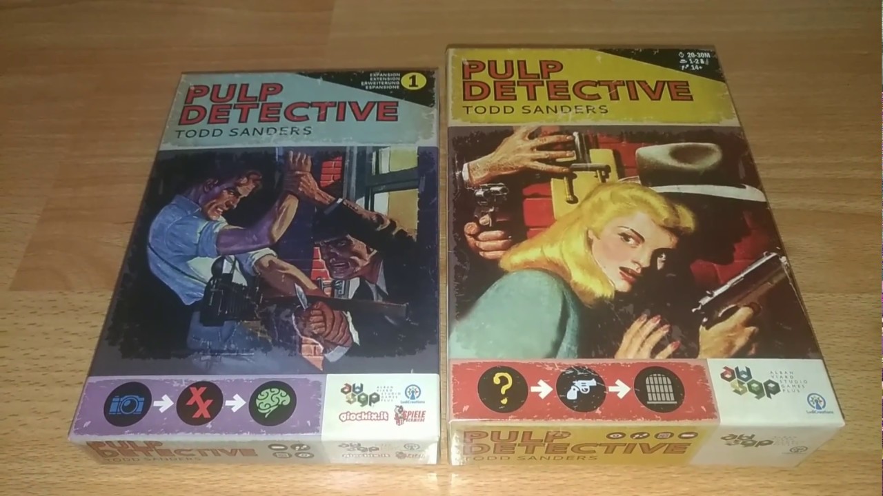 Pulp Detective + Expansion Kickstarter Unboxing
