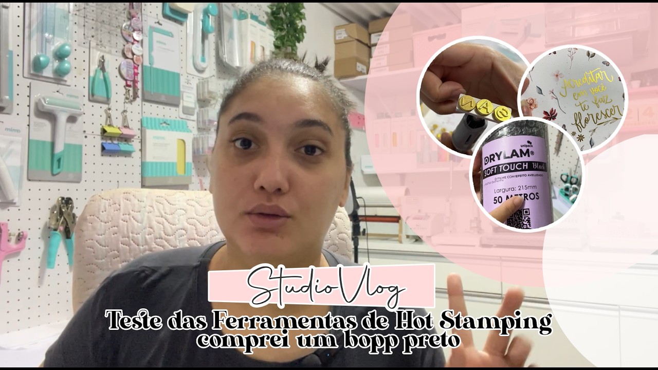 Testei ferramentas de hot stamping chinesa | comprei um bopp preto | teste foil com laminação dupla