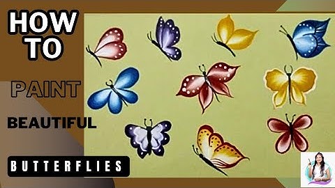One stroke painting butterfly | Easy butterfly acrylic painting for beginners