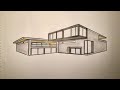 #001 - How to Draw a Modern House in 2-Point Perspective