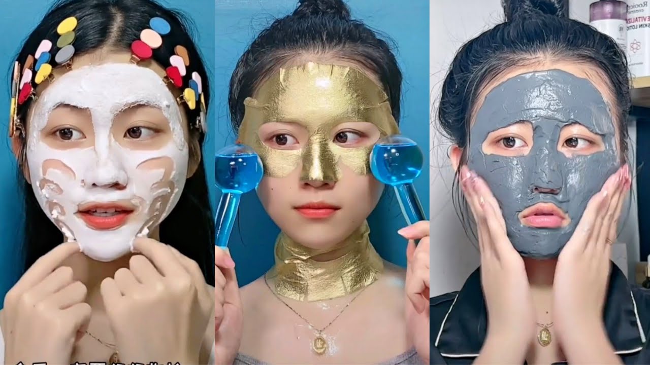 ASMR Girls Chinese Skincare Routine 中国抖音女孩的自理ASMR视频 TikTok Satisfying