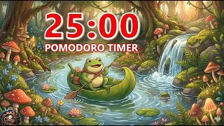 25 Minute Pomodoro Timer Cozy Frog River Adventure for Deep Focus 🐸🌿