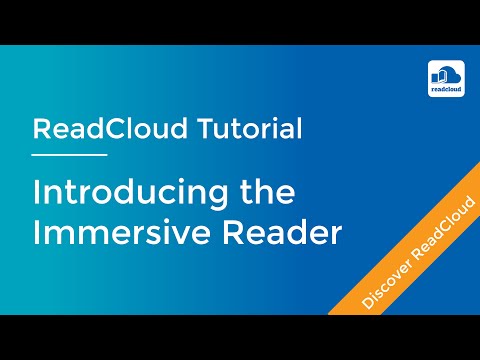 Introducing the Immersive Reader inside ReadCloud's eReader - video from ReadCloud
