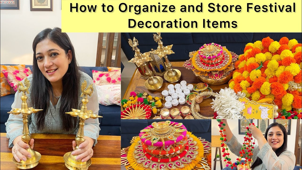 How to organize and store festival decoration items|Diwali Decoration storage ideas|Home-making tips