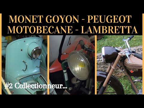 Visite chez un collectionneur et restaurateur de motos anciennes : Monet Goyon, Motobécane, Peugeot.