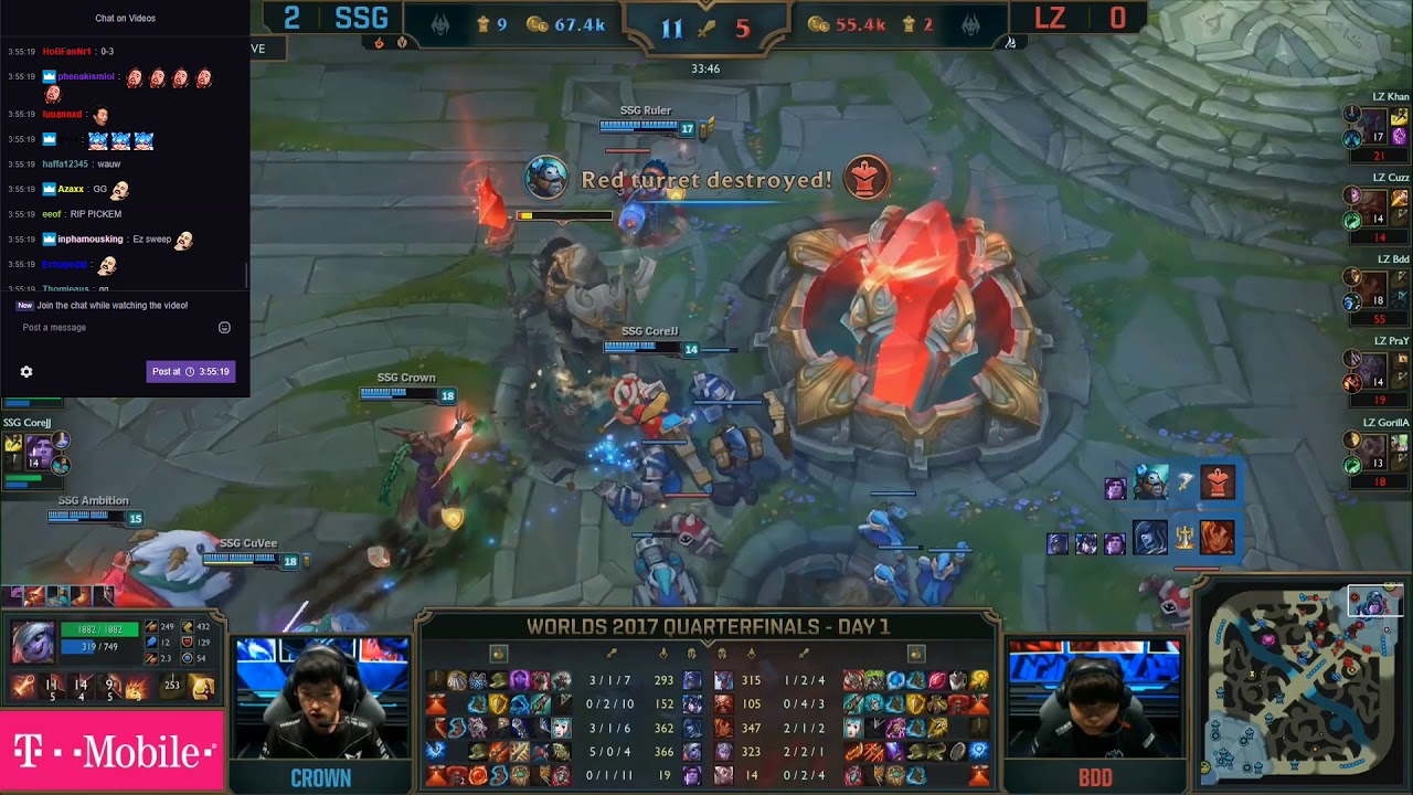 SSG Moment: Final Fight 3:0 vs LZ (World Championship 2017 Knockout Stage) [With Twitch Chat]