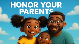 Kids worship song Honor Your Father and Mother Exodus 20 12 Lyric Lambs