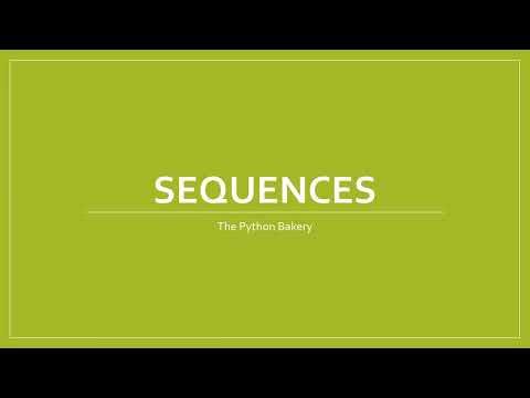 Primer 7) Sequences (Bart)
