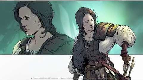 Drawing a Character - Time-lapse #2 // Archer Fantasy Female Warrior // Gitanna